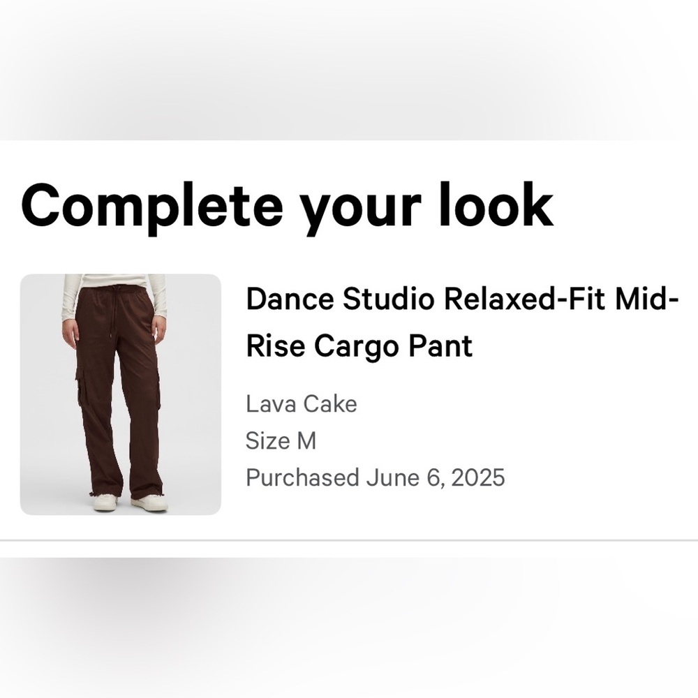 lululemon Relaxed Fit Dance Studio Mid Rise Cargo Pants M Lava Cake Brown - Picture 3 of 9